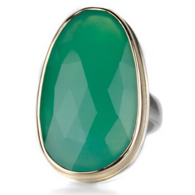 Rings Jamie Joseph  | Asymmetrical Rose Cut Chrysoprase Ring