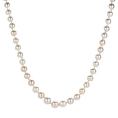 Necklaces Maria Beaulieu  | Round Metallic Pink Freshwater Pearl Necklace