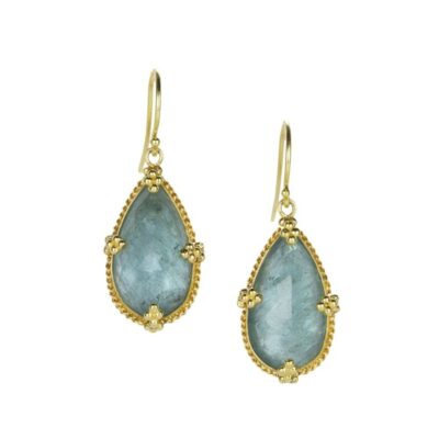 Earrings Amali  | Aquamarine Drop Earrings In 18K