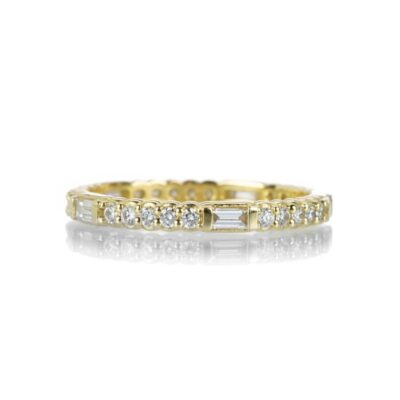 Rings Paul Morelli  | Yellow Gold Baguette Pinpoint Ring