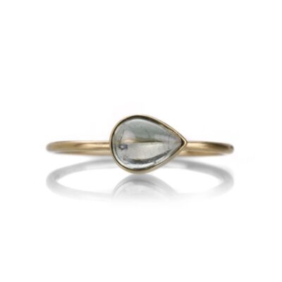 Rings Margaret Solow  | Small Pear Shaped Green Tourmaline Ring