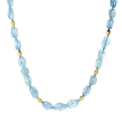 Necklaces Barbara Heinrich  | Bicone Aquamarine Bead Necklace