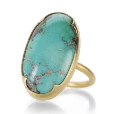 Rings Gabriella Kiss  | Large Persian Turquoise Ring