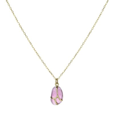 Necklaces Rachel Atherley  | Pink Tourmaline Butterfly Pendant Necklace