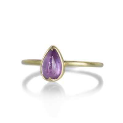 Rings Gabriella Kiss  | Pear Pink Sapphire Cabochon Ring