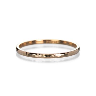 Rings Anne Sportun  | Rose Gold Hammered Band