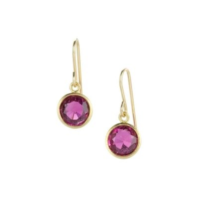 Earrings Maria Beaulieu  | Round Pink Tourmaline Earrings