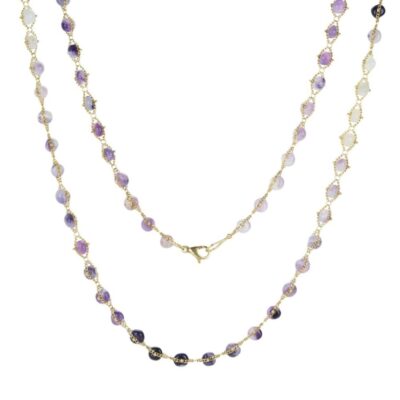 Necklaces Amali  | Amethyst Woven Necklace