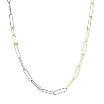 Necklaces Kate Maller  | Black & Gold Luxe Chain Necklace