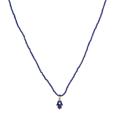 Necklaces Margaret Solow  | Lapis Necklace With Hamsa Pendant