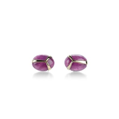 Earrings Rachel Atherley  | Ruby Lucky Scarab Studs