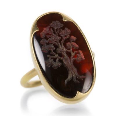 Rings Gabriella Kiss  | Almandine Garnet Intaglio Tree Ring