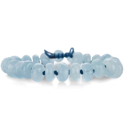 Bracelets Joseph Brooks  | 10Mm Faceted Ice Blue Aquamarine Bracelet