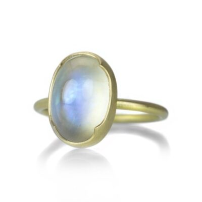 Rings Gabriella Kiss  | Oval Cabochon Fine Moonstone Ring