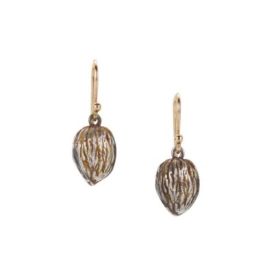 Earrings Gabriella Kiss  | Small Silver Walnut Earrings