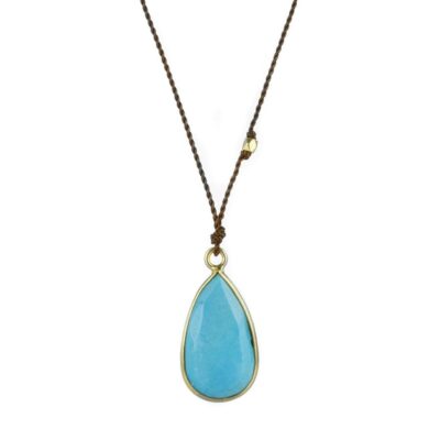 Necklaces Margaret Solow  | Teardrop Turquoise Pendant Necklace