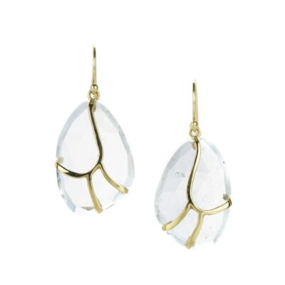 Earrings Rachel Atherley  | Crystal Quartz Butterfly Earrings