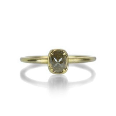 Rings Gabriella Kiss  | Rectangular Green Diamond Ring