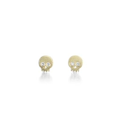 Earrings Victoria Cunningham  | Diamond Skull Stud Earrings