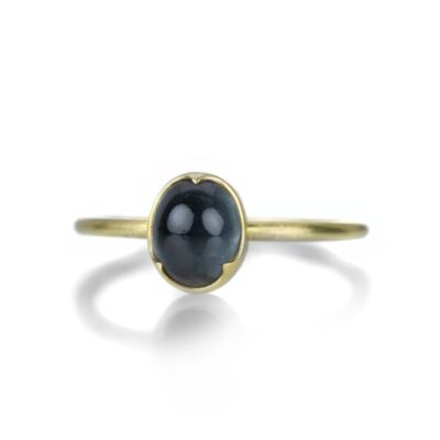 Rings Gabriella Kiss  | Oval Cabochon Blue Sapphire Ring