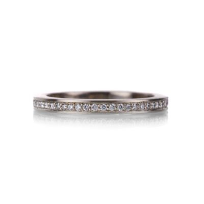 Rings Edward Burrowes  | 18K Palladium Pave Diamond Band