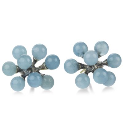 Earrings John Iversen  | Small Jacks Earrings With Aquamarines