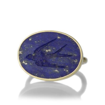 Rings Gabriella Kiss  | Swallow Intaglio Lapis Ring