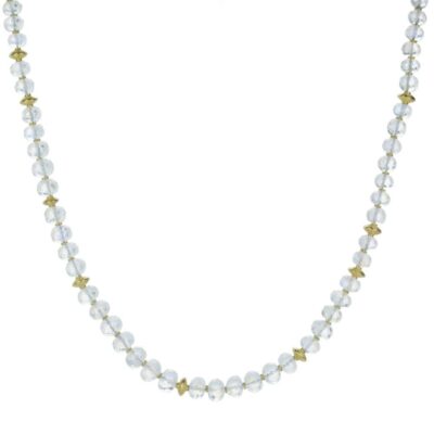 Necklaces Barbara Heinrich  | Faceted Moonstone Rondelle Bead Necklace