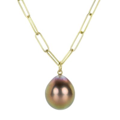 Necklaces Maria Beaulieu  | 18K Metallic Ombre Pearl Pendant (Pendant Only)