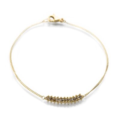 Bracelets Amali  | Champagne Diamond Textile Row Bracelet