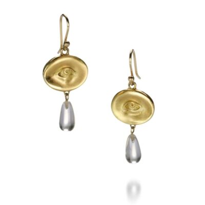 Earrings Gabriella Kiss  | Small Eye Earrings With Crystal Drops