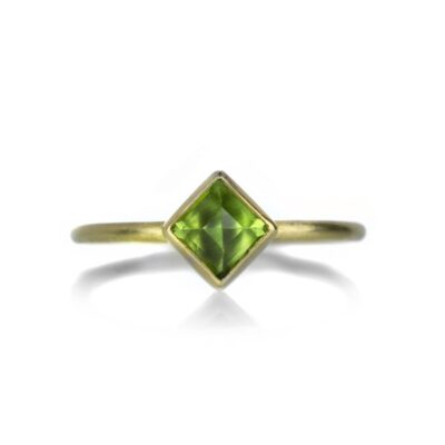 Rings Gabriella Kiss  | 18K Square Peridot Ring