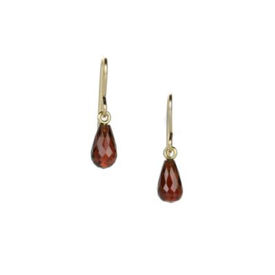 Earrings Maria Beaulieu  | Faceted Red Garnet Earrings