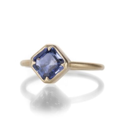 Rings Gabriella Kiss  | Square Blue Sapphire Ring