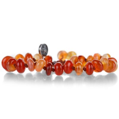 Bracelets Joseph Brooks  | Smooth 8Mm Carnelian Beaded Bracelet