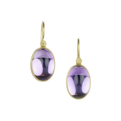 Earrings Lola Brooks  | Oval Pale Amethyst Drop Earrings