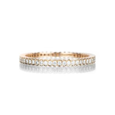 Rings Sethi Couture  | White Diamond Scallop Band