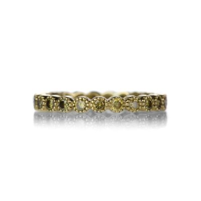 Rings Sethi Couture  | Bezel Set Yellow Diamond Band