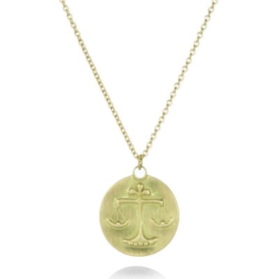 Necklaces Marian Maurer  | Libra Medal Pendant Necklace