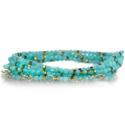 Bracelets Anne Sportun  | Amazonite Confetti Wrap Bracelet -34″