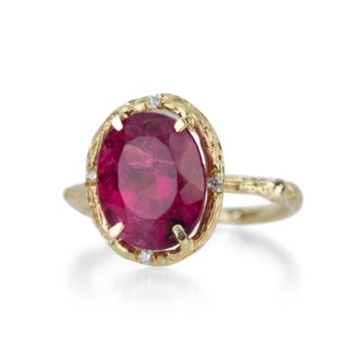 Rings Elisabeth Bell  | Natural Pink Tourmaline Willow Branch Ring