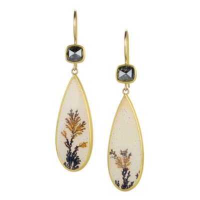 Earrings Mallary Marks  | Diamond And Dendrite Bon Bon Earrings