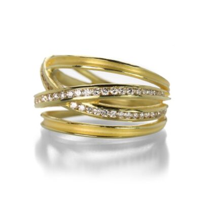 Rings Barbara Heinrich  | 4 Wrap Band With Channel Set Diamonds