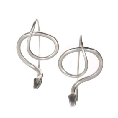 Earrings Annette Ferdinandsen  | Sterling Silver Serpent Drop Earrings