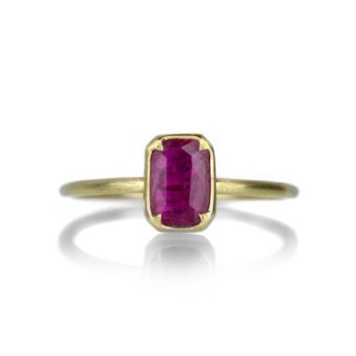 Rings Gabriella Kiss  | 18K Emerald Cut Ruby Ring