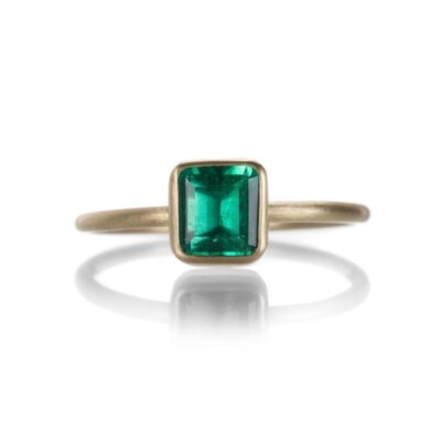 Rings Gabriella Kiss  | Square Colombian Emerald Ring