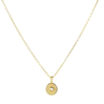 Necklaces Sethi Couture  | Chakra White Diamond Pendant Necklace