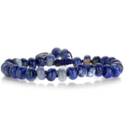 Bracelets Joseph Brooks  | Smooth 8Mm Sodalite Macrame Bracelet