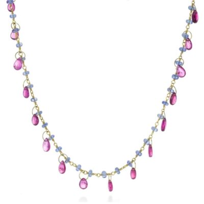 Necklaces Mallary Marks  | Blue Sapphire And Rubellite Briolette Necklace