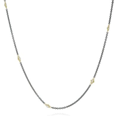 Necklaces Amali  | Textile Station Necklace With White Pearls